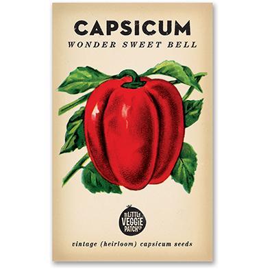 Heirloom Seeds - Capsicum (Wonder Sweet Bell)