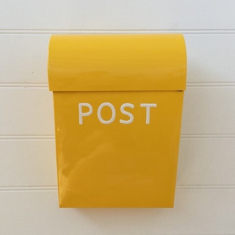Large Post Box, Letterbox - Yellow | Perennialle Plants