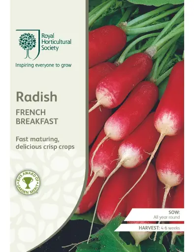 RHS Seeds - Radish French Breakfast