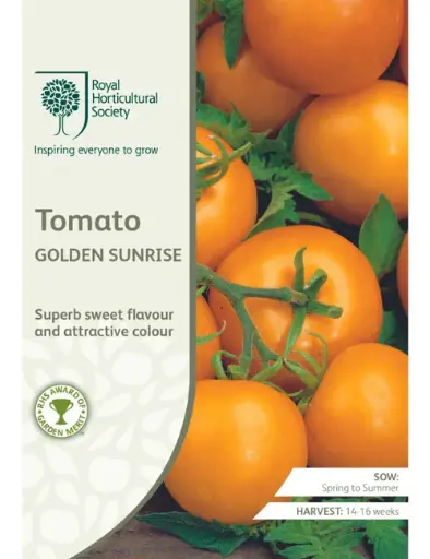 RHS Seeds - Tomato Golden Sunrise