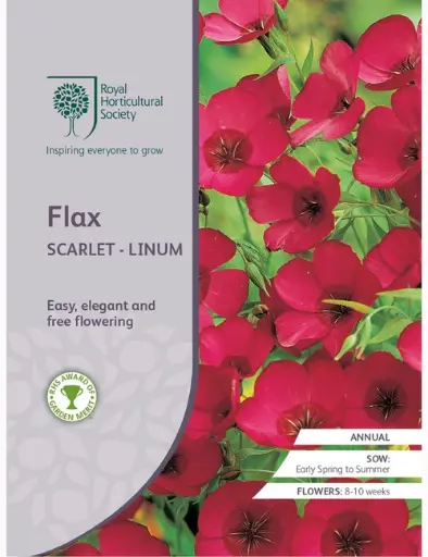 RHS Seeds - Flax Scarlet